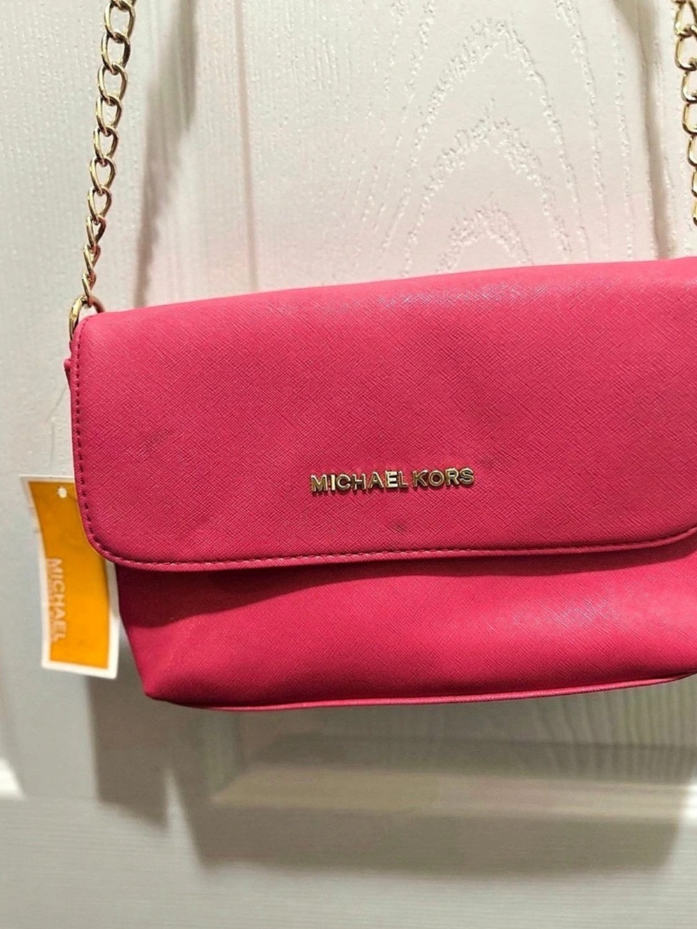 Michael Kors Jet Set Charm Item Pink Crossbody Bag NWT - Picture 2 of 6